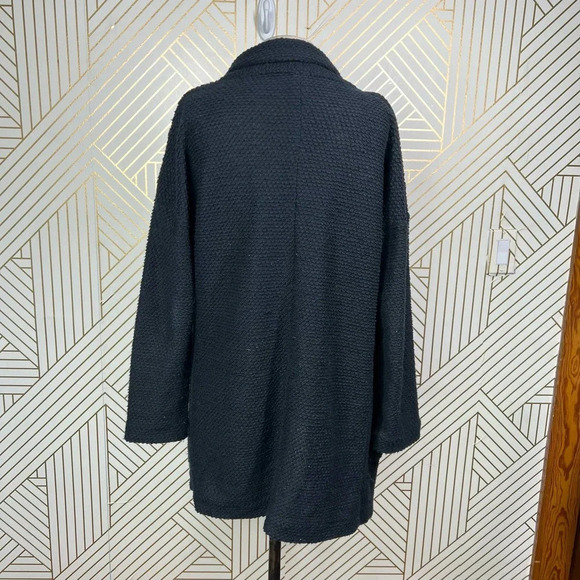 Marine Layer Birdseye Coat Open Cardigan Sweater Knit Navy Jet Black Size US‎ XS - Picture 7 of 10